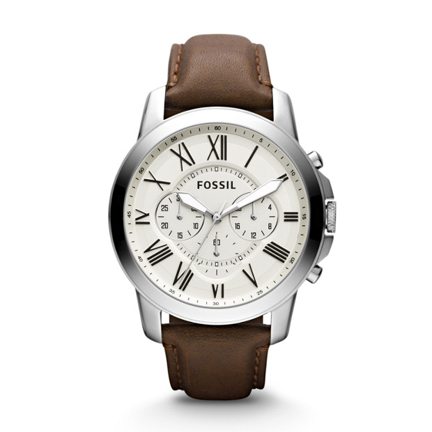 grant chronograph brown leather watch LYNQRJI