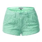 green shorts 9xis womens fashionable colored lace mini shorts in mint green: womenu0027s  fashion clothing GGDXTQL
