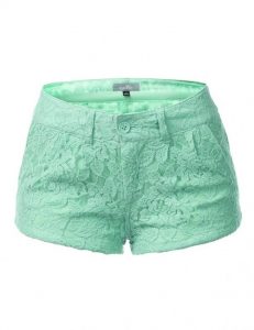 green shorts 9xis womens fashionable colored lace mini shorts in mint green: womenu0027s  fashion clothing GGDXTQL