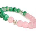 greenstone green jade bracelet rose quartz bracelet inspirational jewelry  pink green UGJGETM