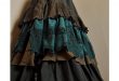 gypsy skirt way through the woods - long ruffled bohemian skirt, classic elegant gypsy  skirt, WOMJKXS