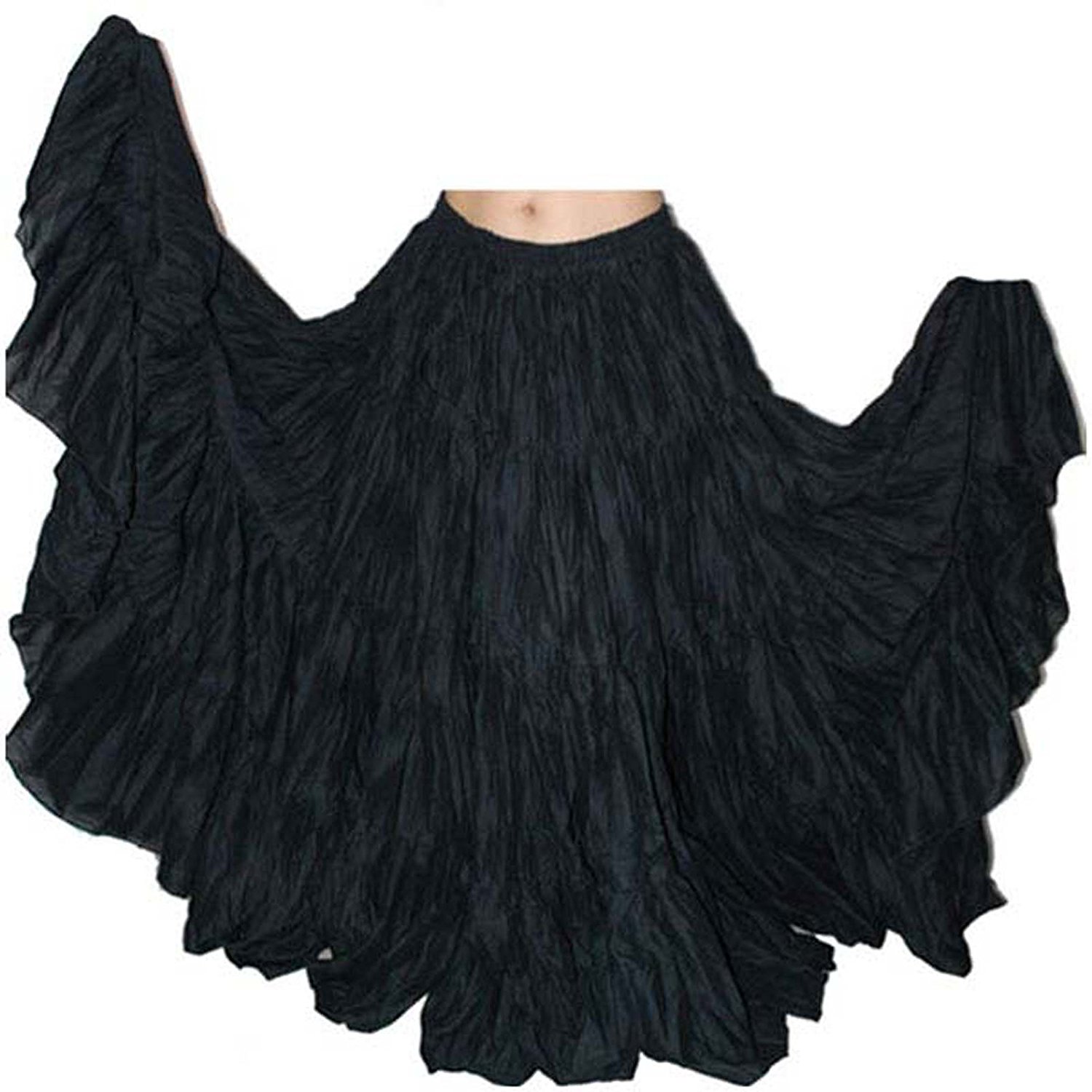 gypsy skirt wevez® womenu0027s gypsy 25 yard solid color cotton skirt (black) at amazon  womenu0027s MXSUIMZ