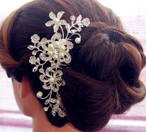 hair brooch hair comb, wedding haircomb, bridal comb, wedding hair comb, brooch comb, NZGREMO