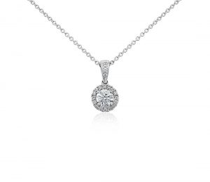 halo diamond pendant in 18k white gold (1/2 ct. tw.) TNEAZAP