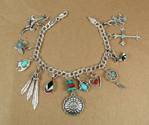 hand made sterling silver charm bracelet WLMCYNK