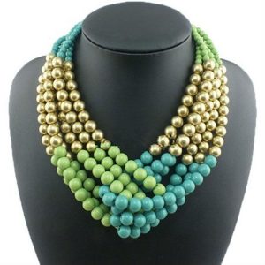 handmade beaded jewelry fashion jewelry 2013 unique multilayer bubble chunky beads choker statement  necklace VRHWZMI