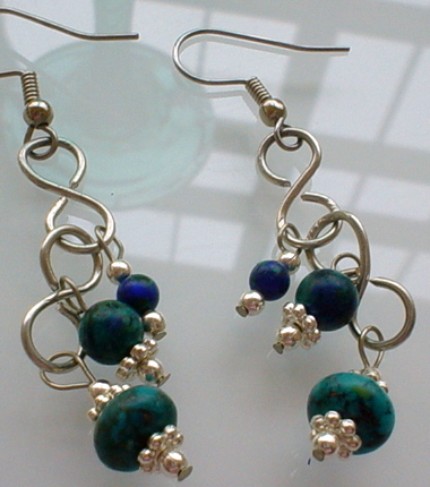 handmade earrings veronica earrings-handmade wirewrap u0026 stone LYMZKXB