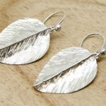 handmade silver jewellery handmade silver leaf earrings | starboard jewellery DAGREZN