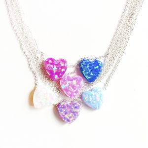 heart opal necklace ORDXGBM