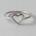 heart ring , sweet, romantic sterling silver ring WYEXQPD