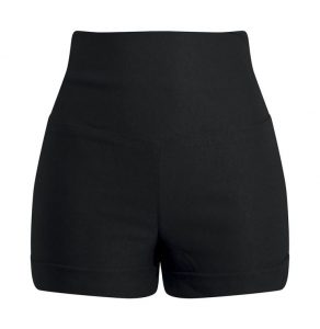 high waisted black shorts bow back high waisted shorts - black FHRJLBC