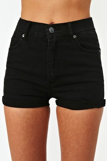high waisted black shorts essential: basic black high waisted shorts by nastygal FSPFXDV