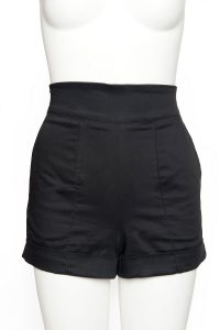 high waisted black shorts high waisted shorts in black sateen JGAWYOA