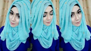 hijab styles most requested tutorial easy layered look hijab style with saree kamij |  pari LWFUOHG