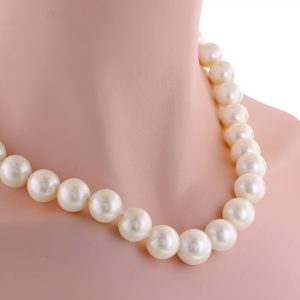 honora cultured freshwater pearl necklace in 14kt white gold (12-15mm pearls ) ZIROQOK