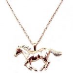 horse jewelry necklace - fashion necklace silver/gold jewelry running horse pendant  27 ERNGJBA