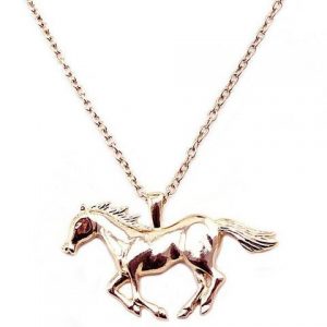 horse jewelry necklace - fashion necklace silver/gold jewelry running horse pendant  27 ERNGJBA