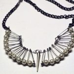 how to make a safety pin necklace. handmade necklaces out of pearl AFQQXRY