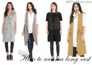 how to wear a long vest with skinnies | 40plusstyle.com YBSWIFZ