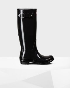 hunters boots womenu0027s original tall gloss rain boots GAOLXYM