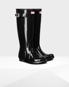 hunters boots womenu0027s original tall gloss rain boots RUPPDIT