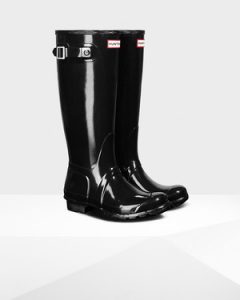 hunters boots womenu0027s original tall gloss rain boots; womenu0027s original tall gloss rain ... QSFSGGT