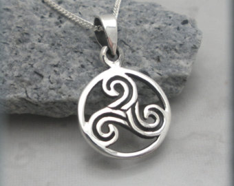 irish jewelry triskele necklace triskilion necklace triple spiral celtic knot irish  jewelry sterling ZDTOBTC