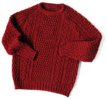 irish sweaters ou0027connellu0027s irish fisherman aran sweater - red QBNKUIX