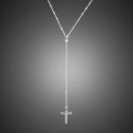 italian made rosary necklace in solid sterling silver: italian made rosary ACIUPGP