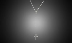 italian made rosary necklace in solid sterling silver: italian made rosary ACIUPGP