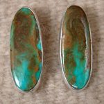 item # 778w - navajo oblong turquoise earrings by v.begay DVYMXUX
