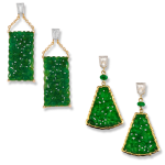 jade jewelry ... fine carved green jadeite jade drop earrings ... CAOGQFE