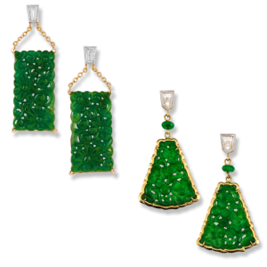 jade jewelry ... fine carved green jadeite jade drop earrings ... CAOGQFE