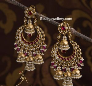 jewellery design beautiful polki chandbalis - jewellery designs DSJUJCA