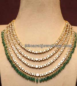 jewellery design three layers diamond necklace - jewellery designs more XWMREJA