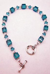 jewelry beads bead happily ever after teal crystal bracelet - features swarovski cube u0026 JIAXPBK