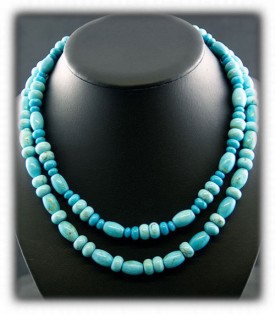 jewelry beads here are two beautiful turquoise bead necklaces made by nattarika hartman MQLCJQD