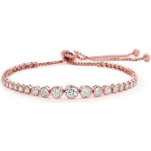 jewelry chain carat london quentin rose-gold plated millennium bracelet found on polyvore  featuring VOEJSQC