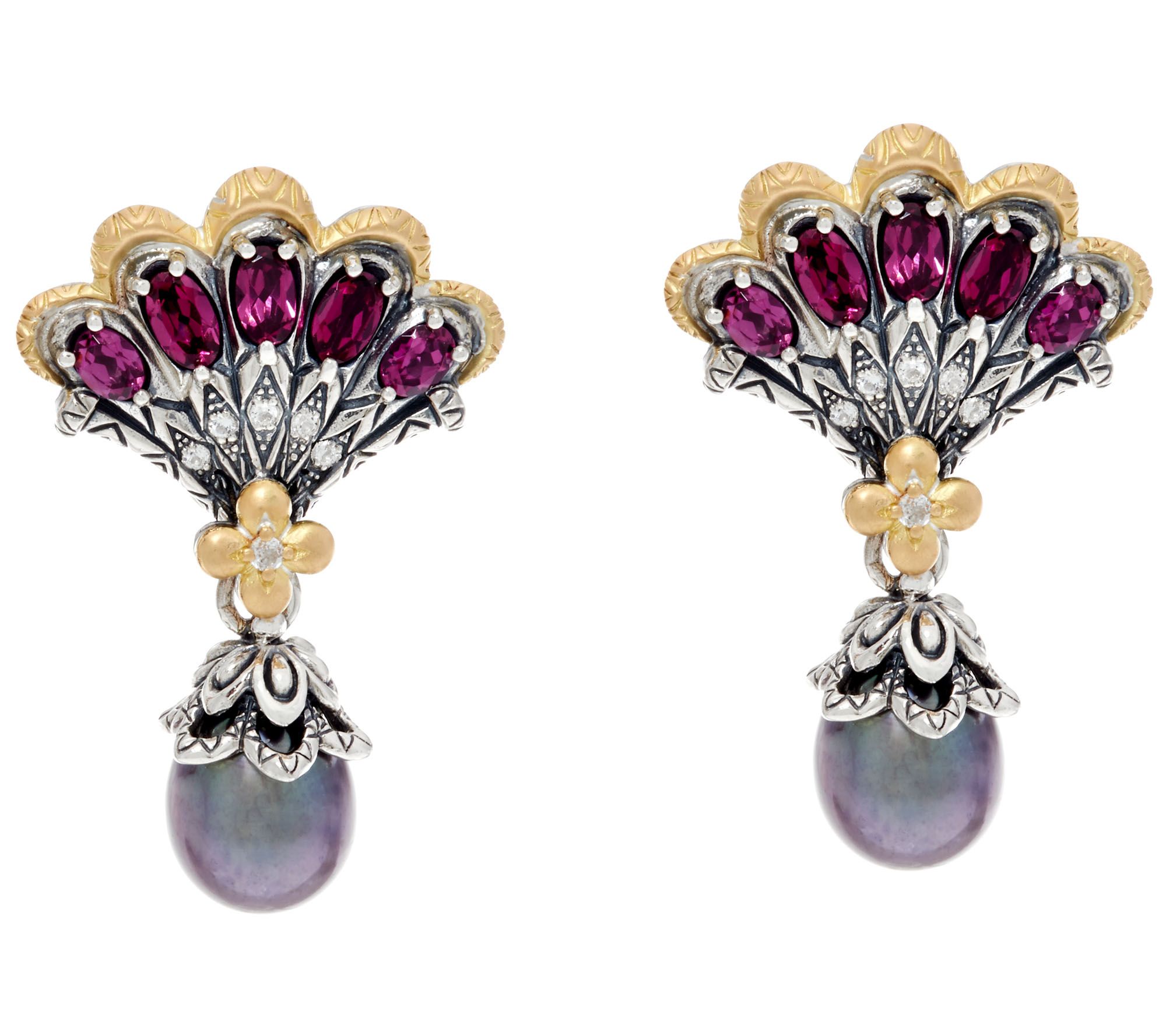 jewelry earrings barbara bixby sterling u0026 18k cultured pearl mermaid earrings - page 1 RWZTKED