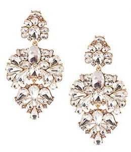 jewelry earrings belle badgley mischka pavo real chandelier statement earrings EGSHXNT