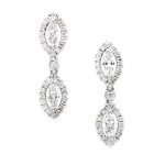 jewelry earrings borrow occasions jewelry: superb marquis diamond earrings | rental price - LBWKZYG
