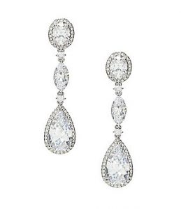 jewelry earrings nadri oval cubic zirconia drop statement earrings RXXJYBC