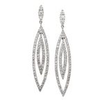 jewelry earrings rent occasion jewelry: unique diamond earrings | rental price - $130.00 HRWBANI