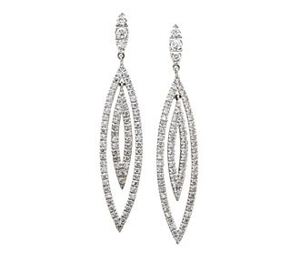 jewelry earrings rent occasion jewelry: unique diamond earrings | rental price - $130.00 HRWBANI