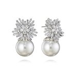 jewelry earrings starburst pearl drop earrings - rhodium - monarch collection - fallon JZJUCLA