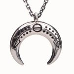 jewelry necklaces double horn necklace in sterling silver charm horns boho jewelry - fpe021 QSTOICX