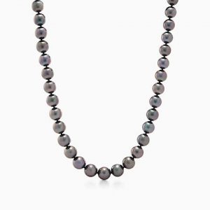 jewelry necklaces new necklace of tahitian pearls with 18k white gold. WBYDSBL