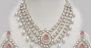 jewelry sets pink stone u0026 pearl studded indian jewelry set PQABMTJ