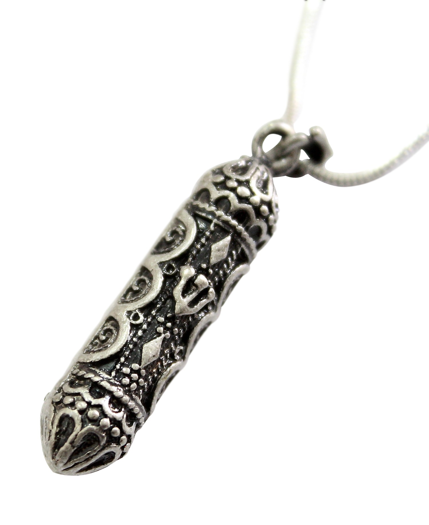 jewish jewelry jewish mezuzah pendant necklace with hebrew  OMTYLMT