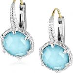 judith ripka eclipse silver small eclipse synthetic turquoise earrings CIILWBT